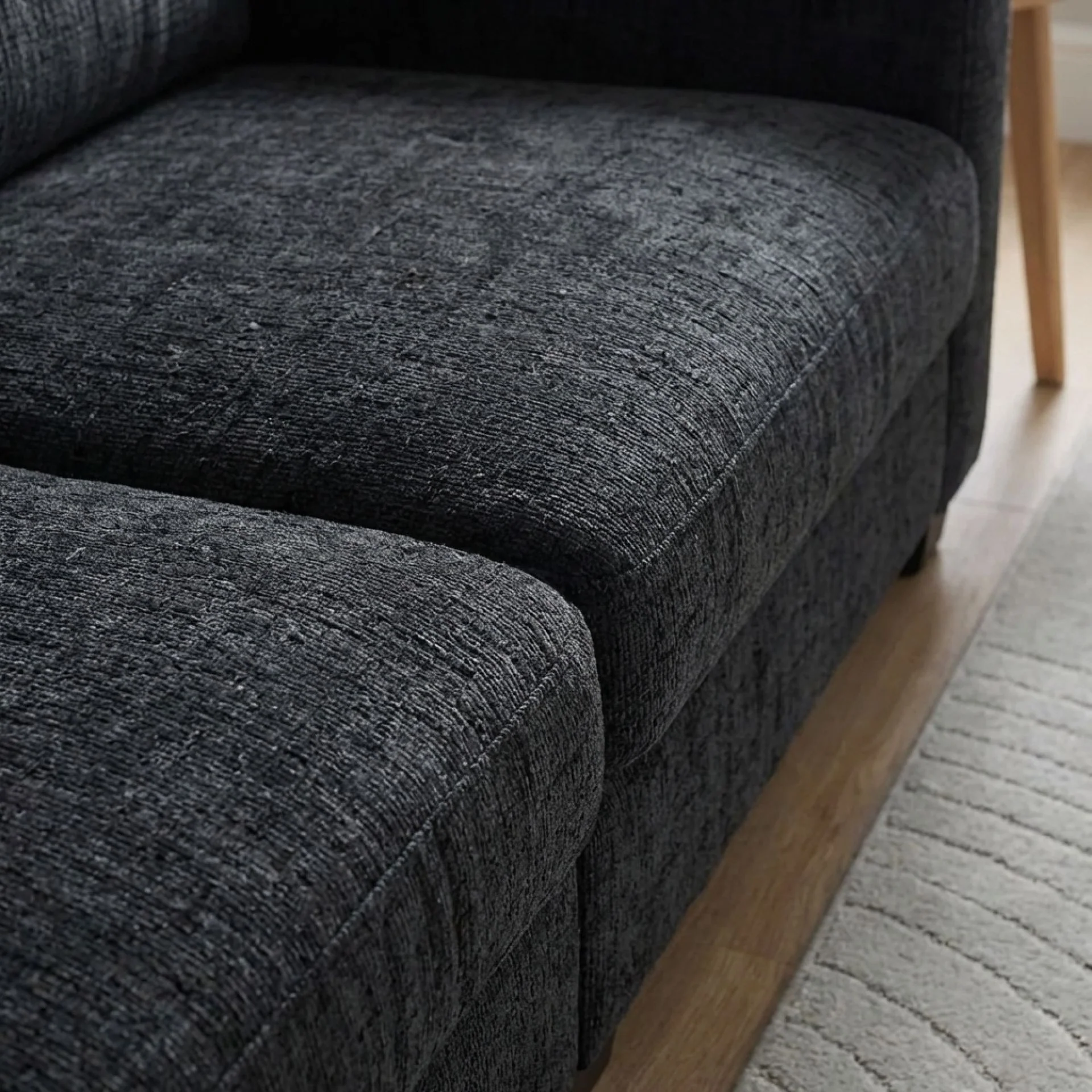 Tussock 3 Seater Sofa - Dark Grey - Image 6