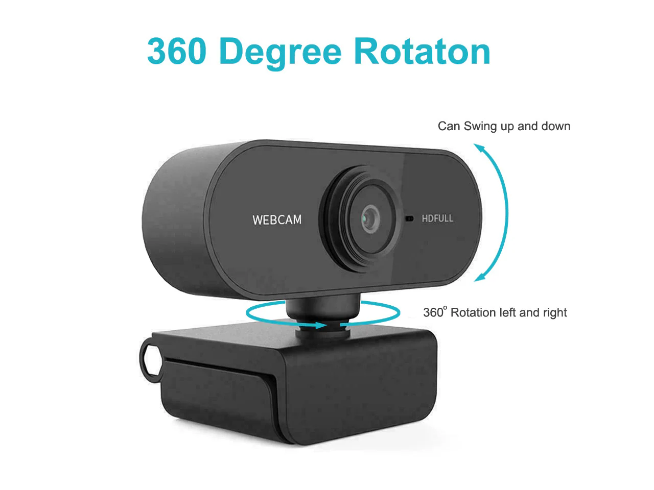USB 1080P HD Webcam with Microphone (0.001m3 - 0.074kg) - Image 9