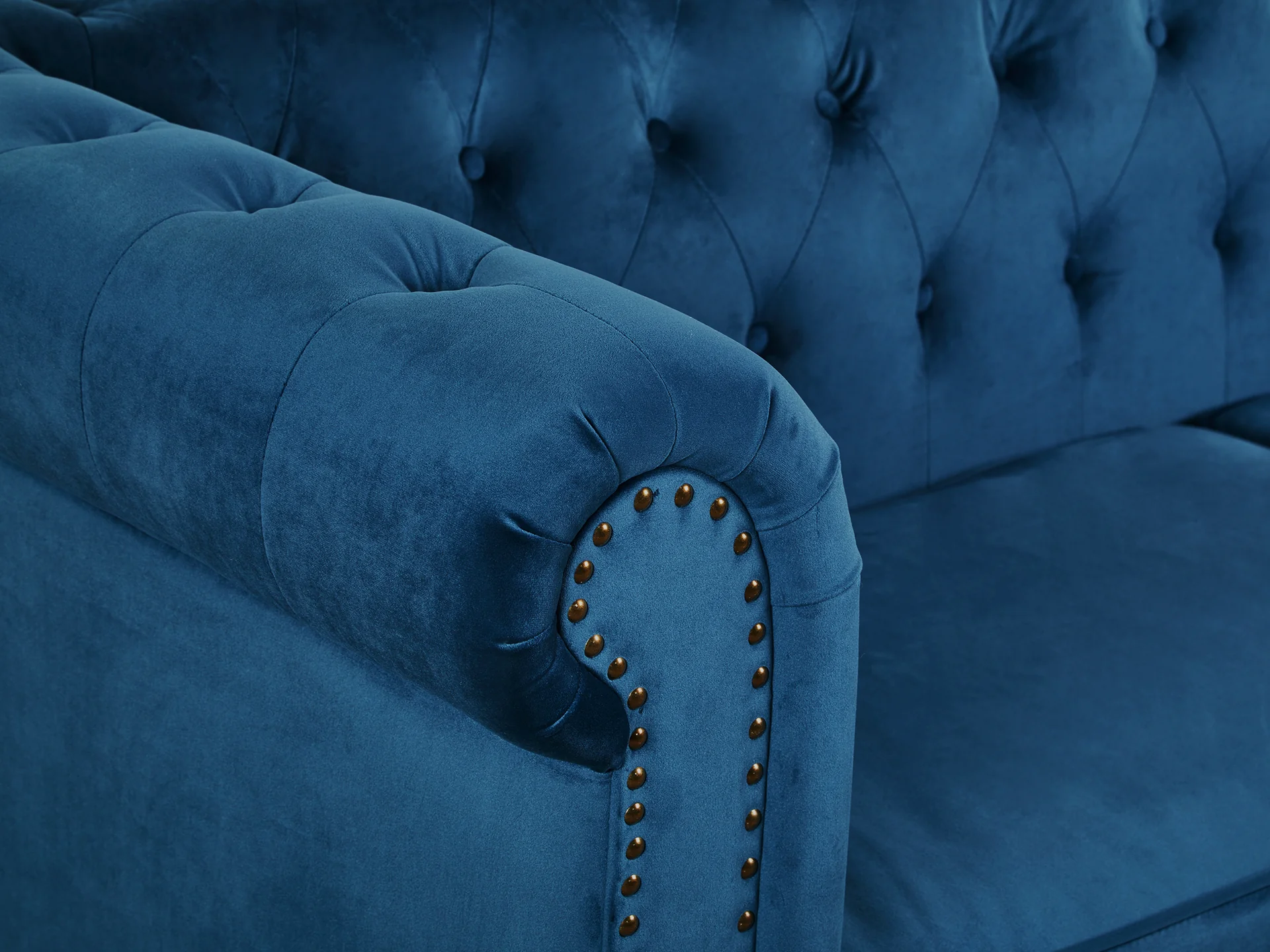 VAGAS 3 Seater Sofa - BLUE - Image 5