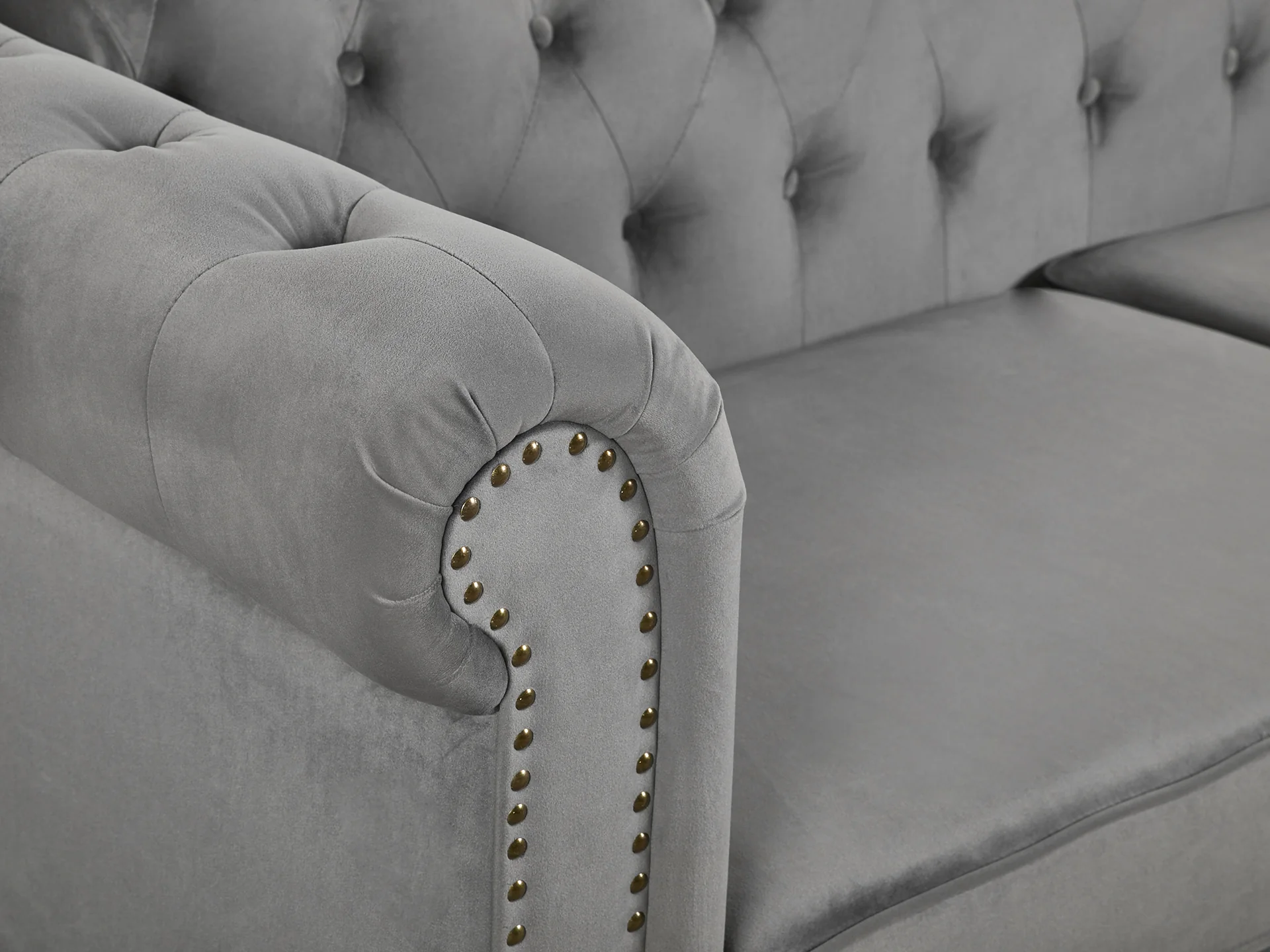 VAGAS 3 Seater Sofa - GREY - Image 5