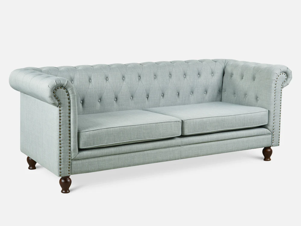 VAGAS 3 Seater Sofa - LIGHT GREY - Image 3