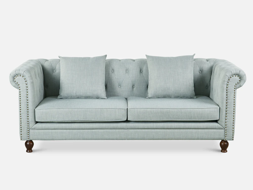 VAGAS 3 Seater Sofa - LIGHT GREY - Image 4