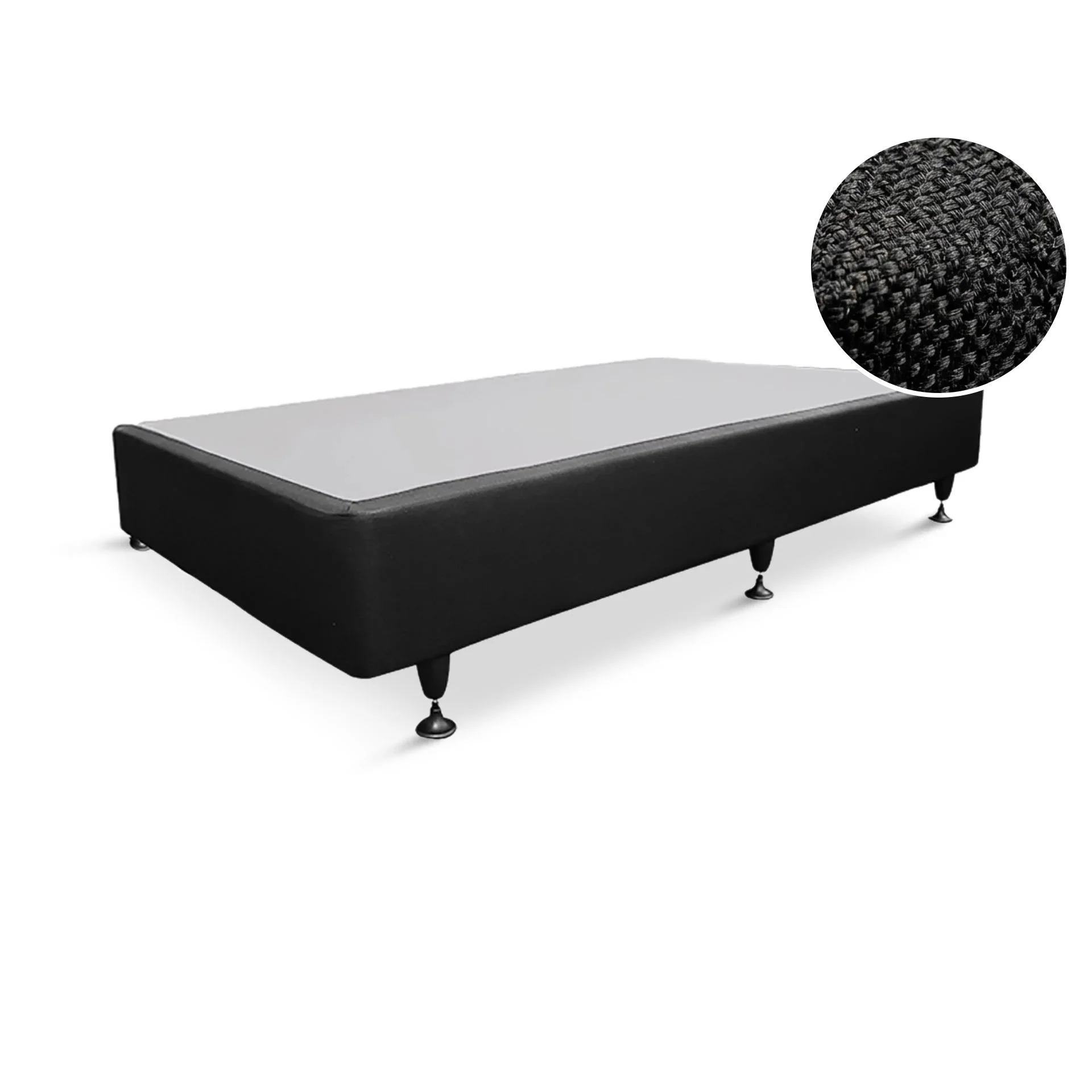 Vinson Fabric King Single Bed Base - Black - Image 7