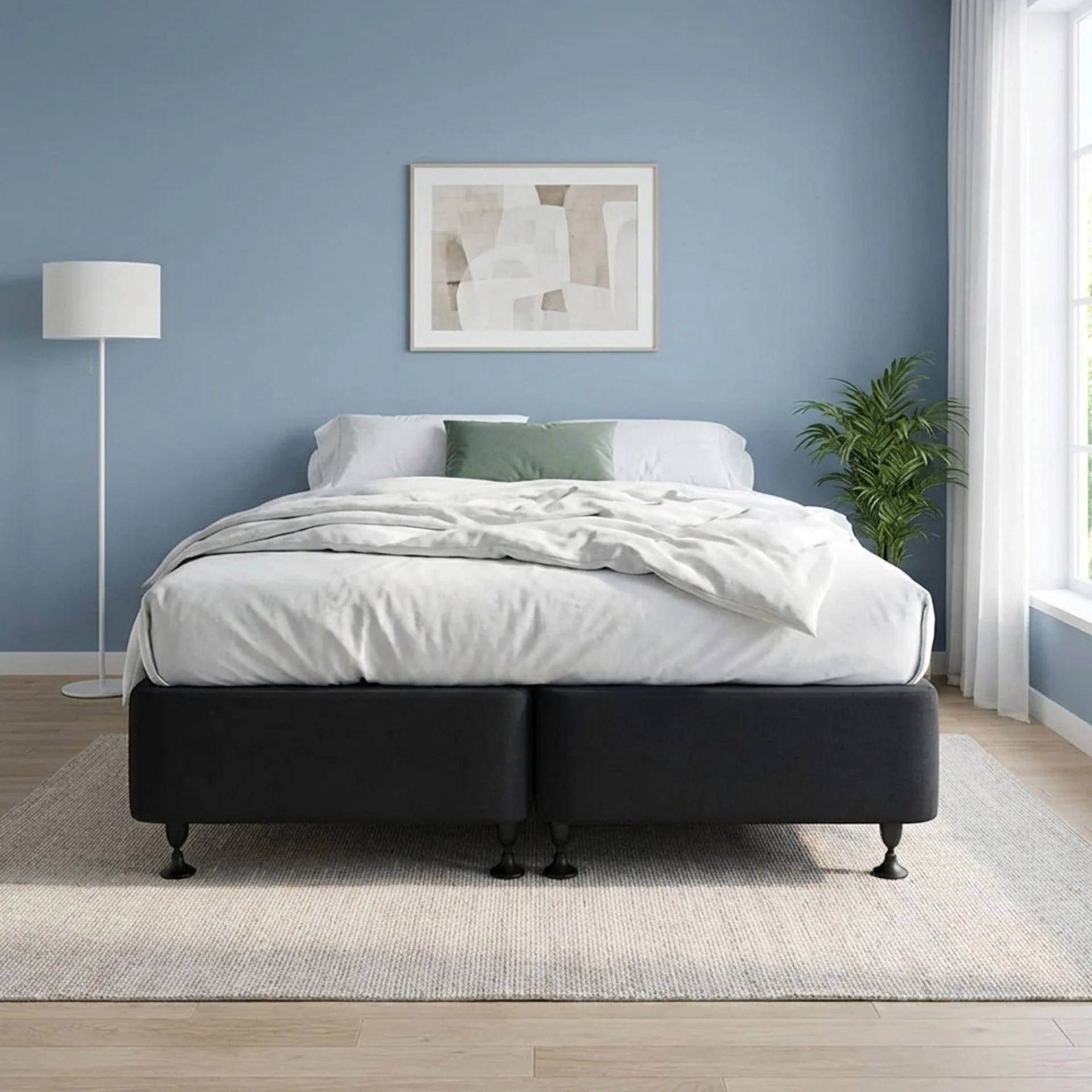 Vinson Fabric King Split Bed Base - Black - Image 3