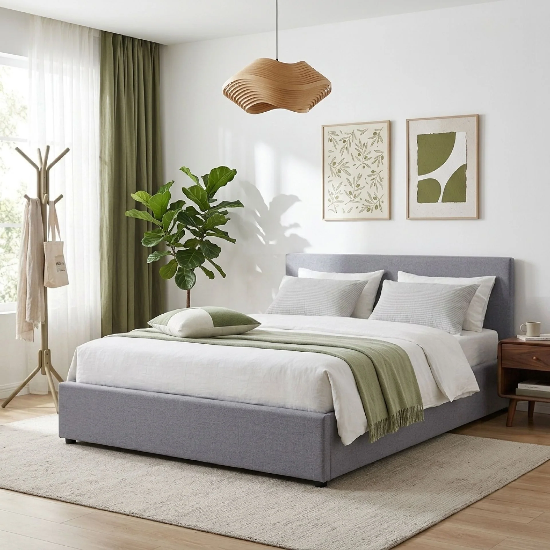 Violet Queen Gas Lift Bed Frame - Grey - Image 2