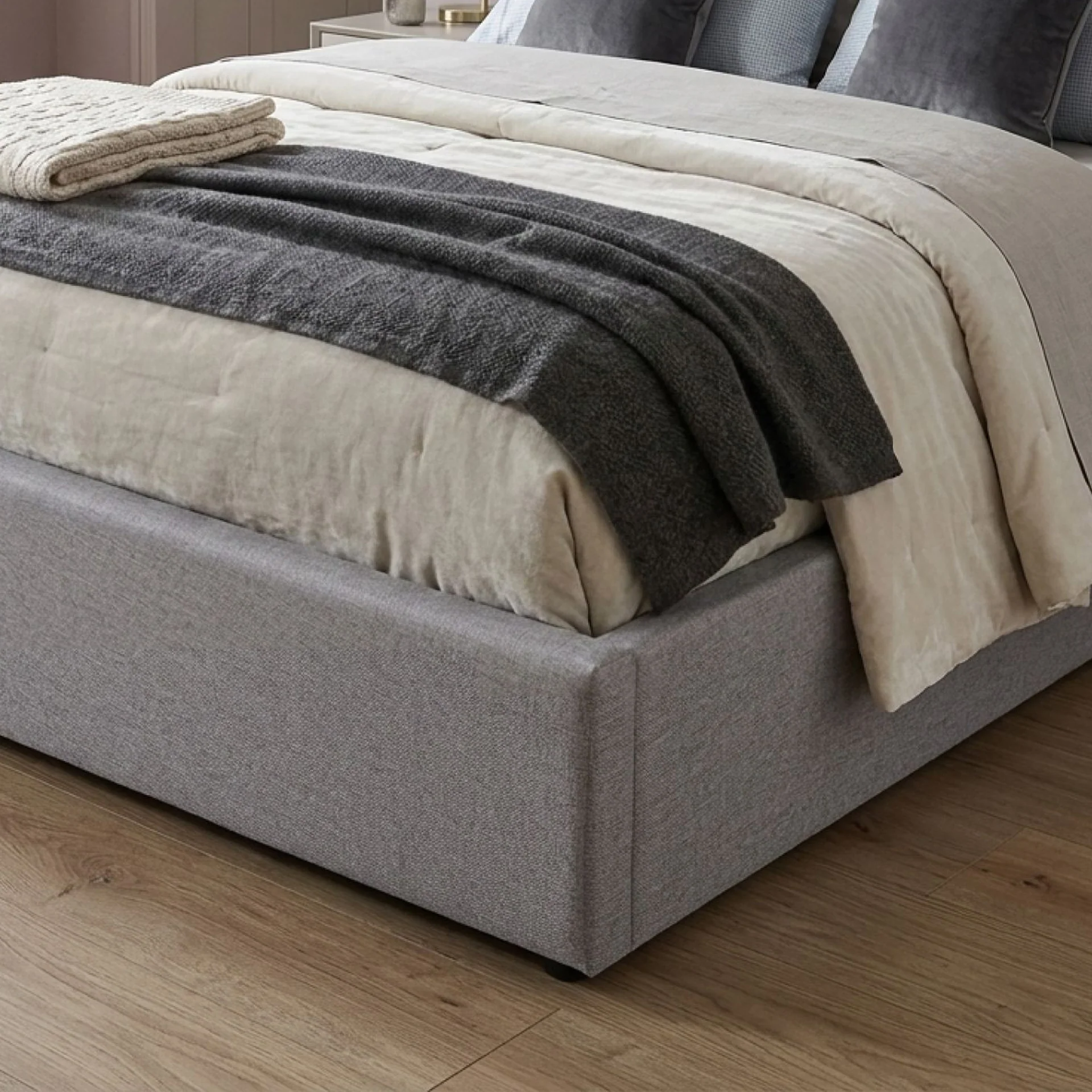 Violet Super King Gas Lift Bed Frame - Grey - Image 6