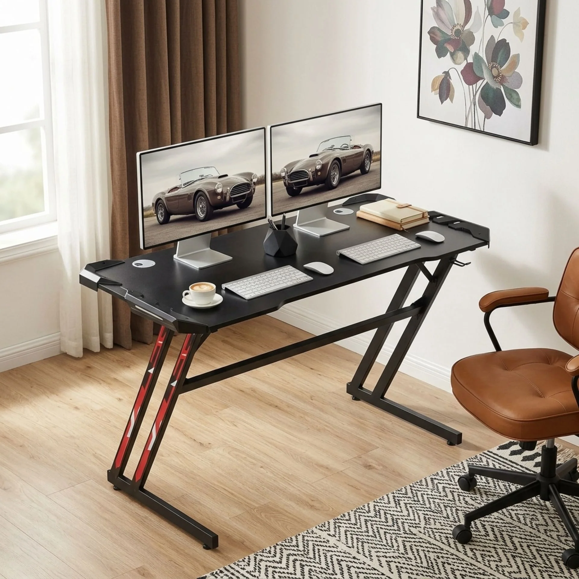 Vortex 120cm Gaming Desk - Carbon Black - Image 3