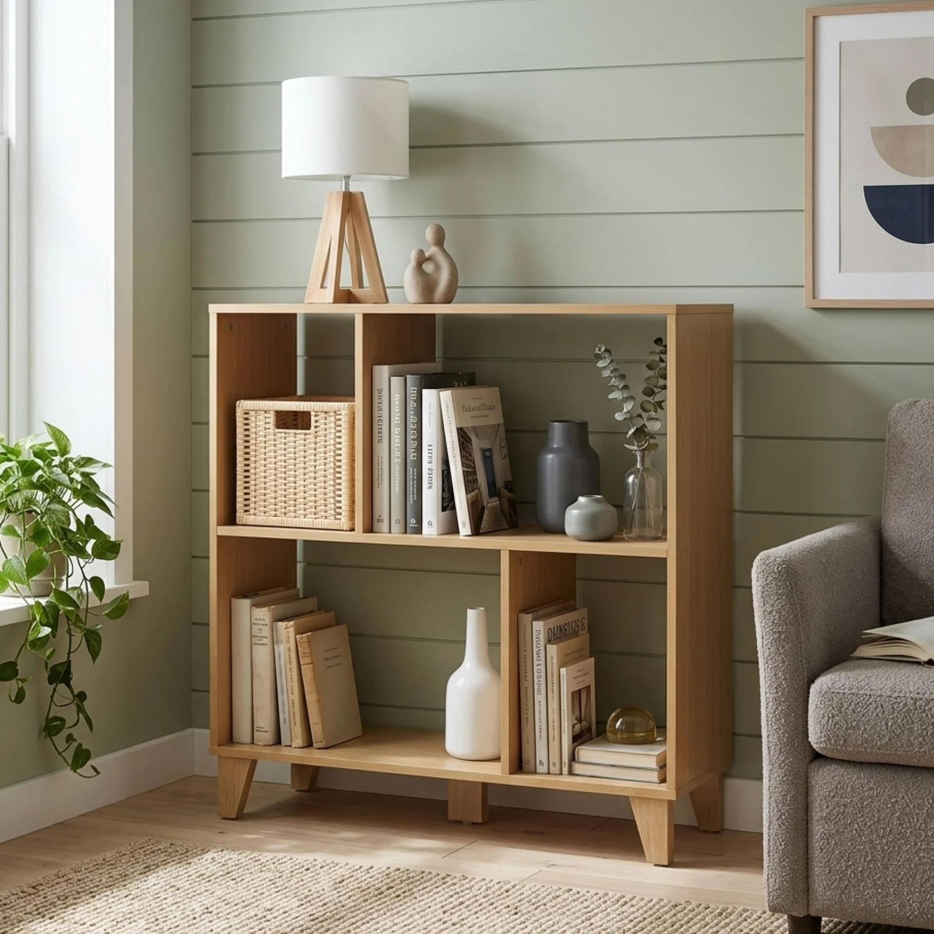 Wairio Bookshelf Storage Shelf - Oak - Image 3