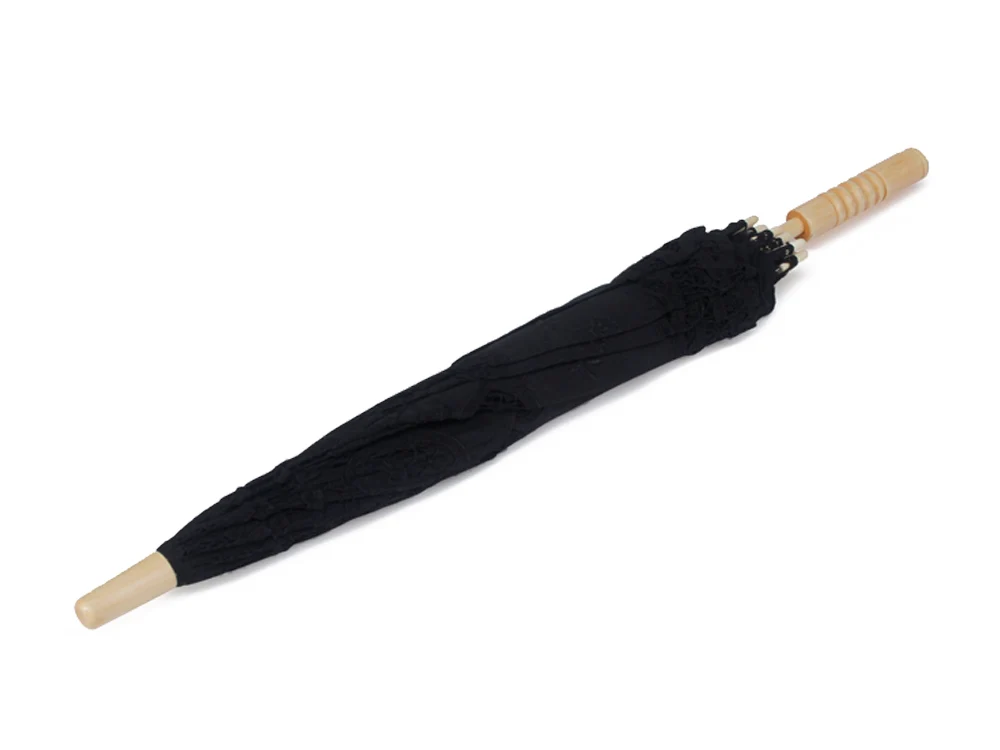 Wedding Umbrella Lace Umbrella for Wedding Party BLACK - Image 5