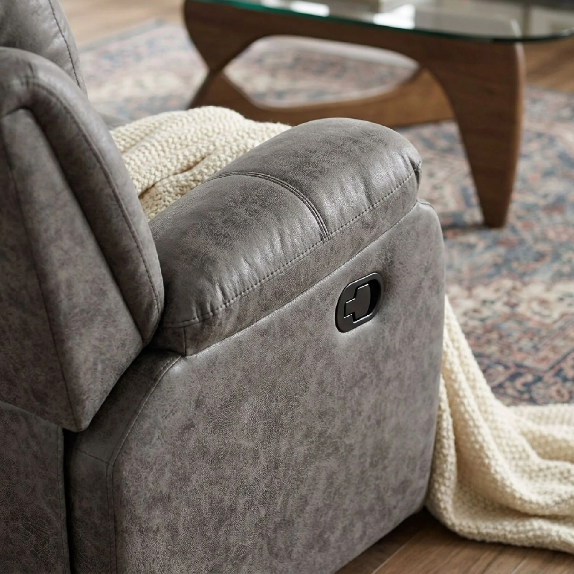 Wilson Manual 2 Seater Recliner Sofa - Brown - Image 5