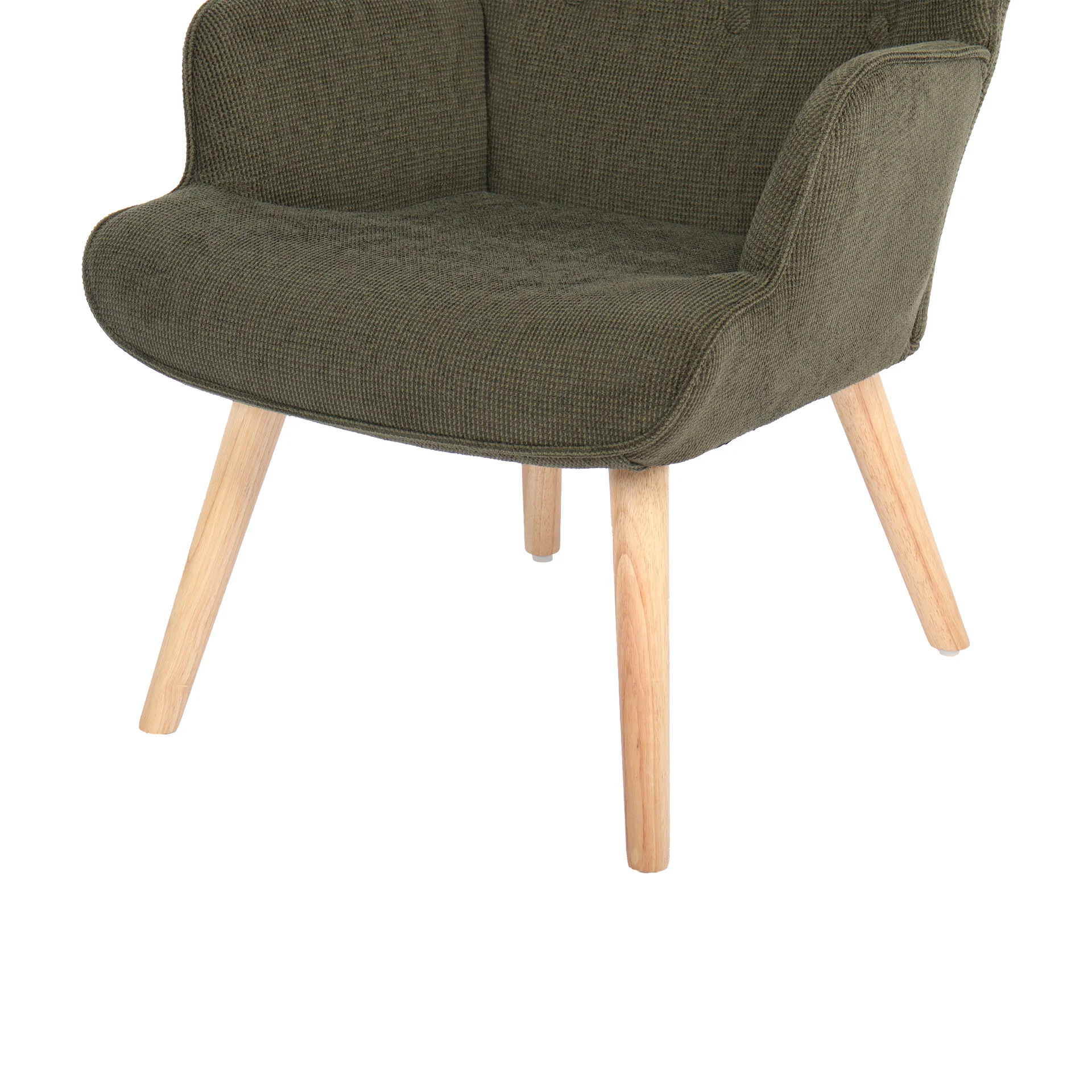 Wing Velvet Armchair - Dark Green - Image 12