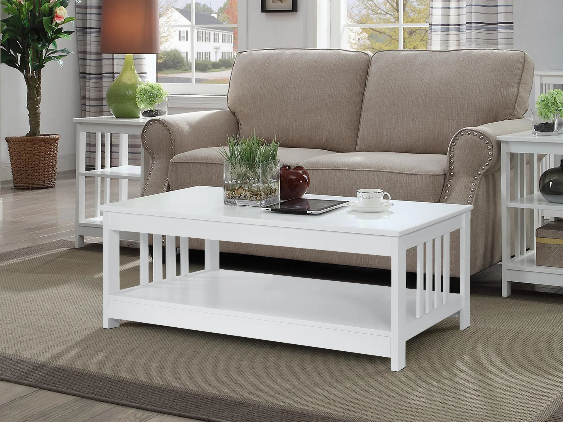 Wular Rectangle Coffee Table - White