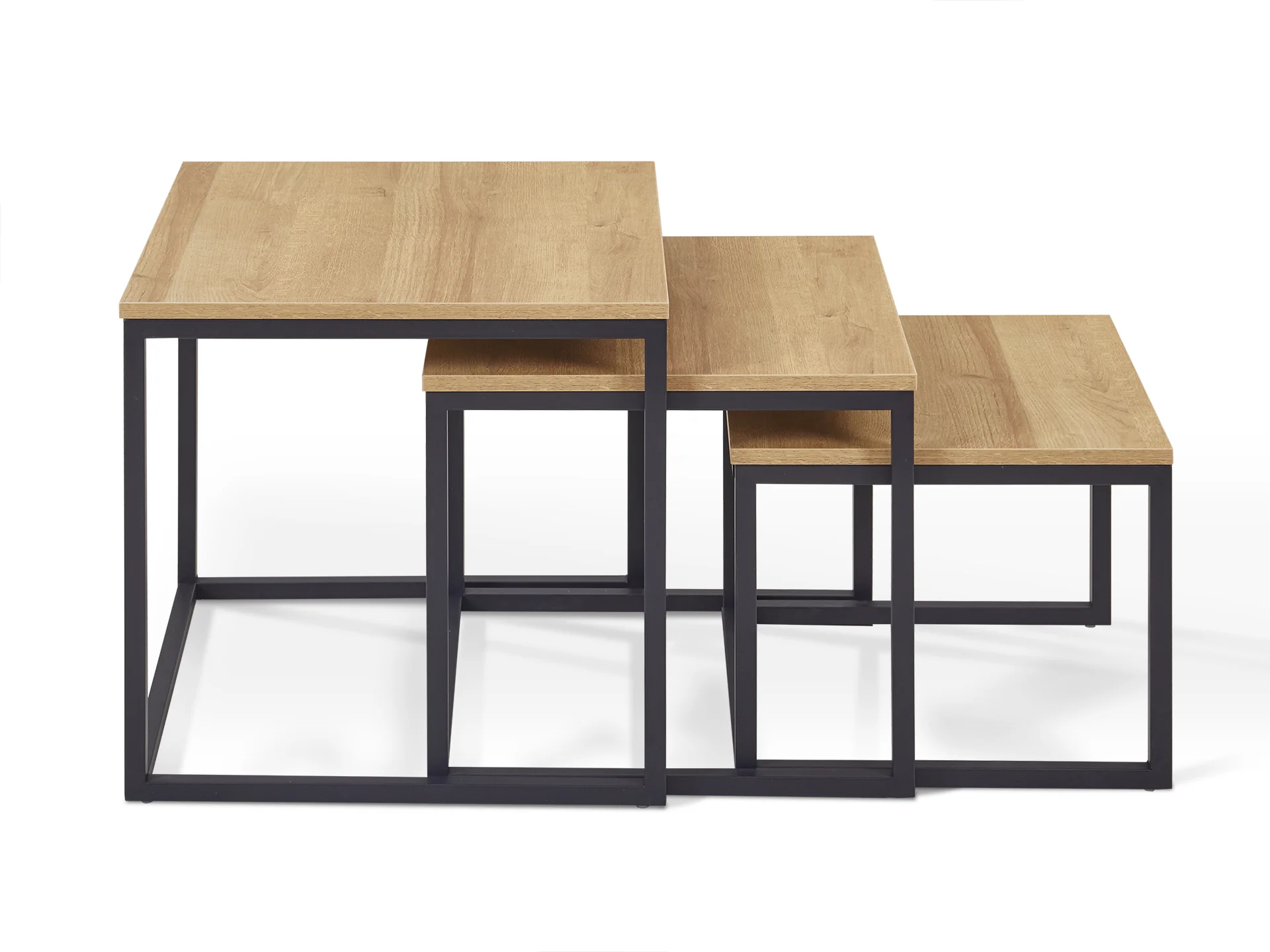 Xoan Nesting Coffee Table - Set of 3 - Oak - Image 4