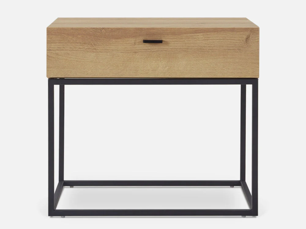 XOAN Wooden Bedside Table - OAK - Image 5
