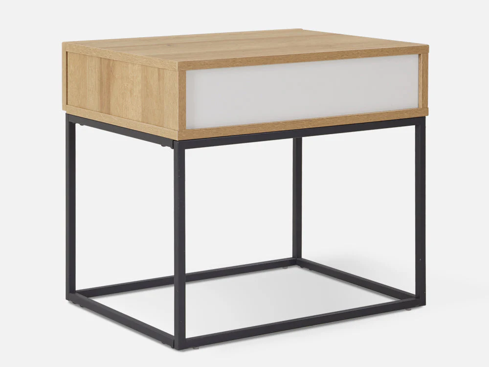 XOAN Wooden Bedside Table - OAK - Image 6
