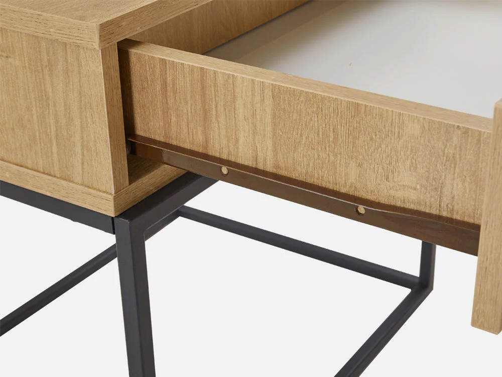 XOAN Wooden Bedside Table - OAK - Image 9