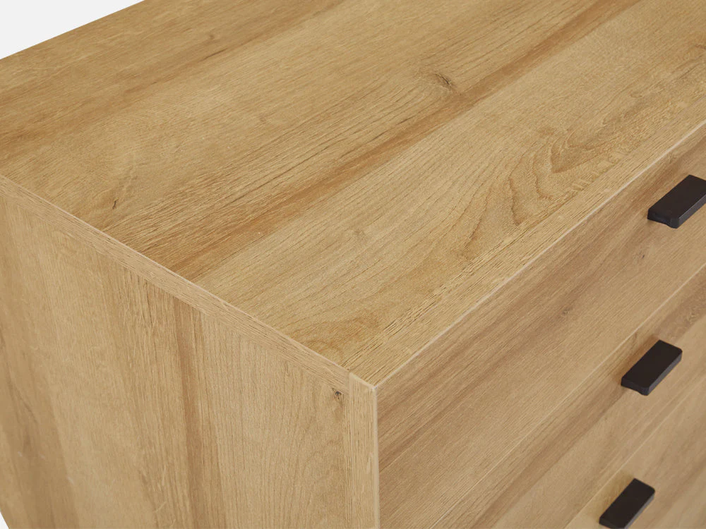 XOAN Wooden Tallboy 4 Drawers - OAK - Image 11