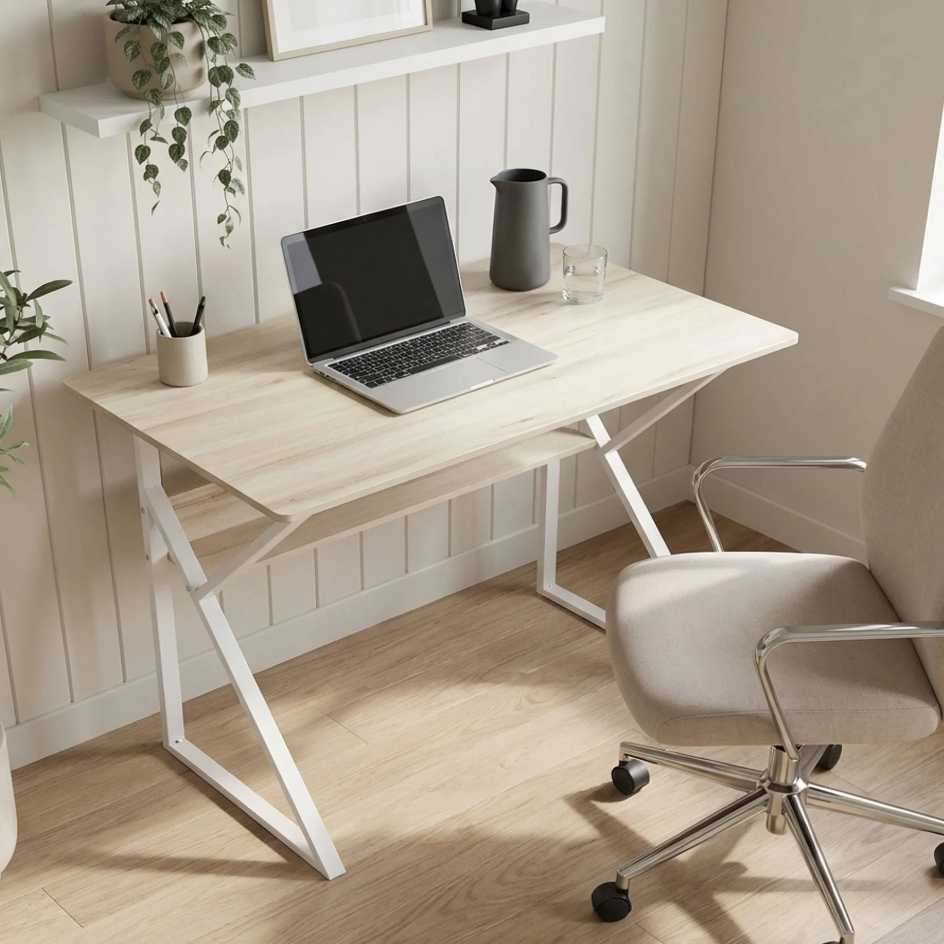 Yael 100cm Computer Desk - Maple - Image 3