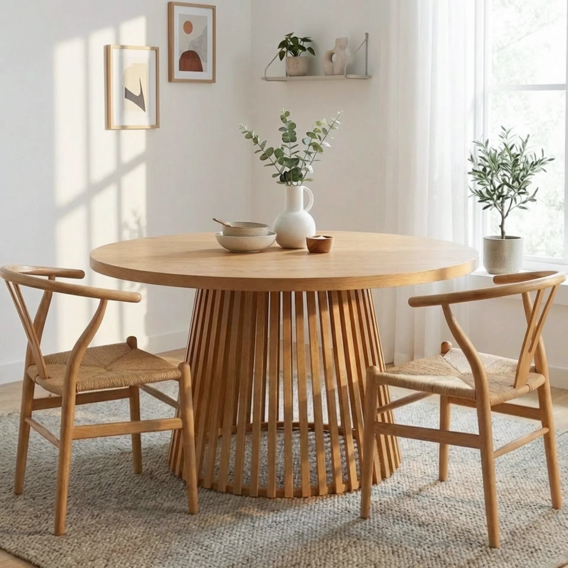 Yardley Round Dining Table 140 x 75cm - Oak - Image 2