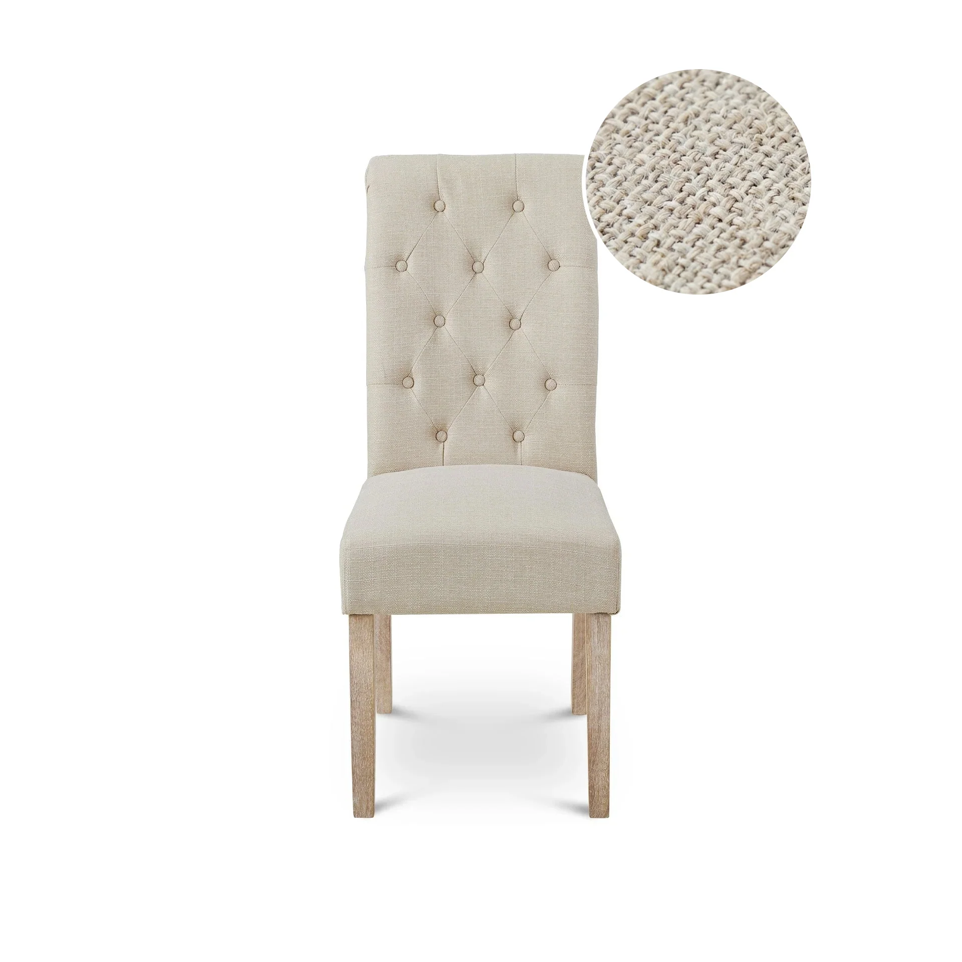 Zoey Upholstered Dining Chair - Set of 2 - Beige - Image 6