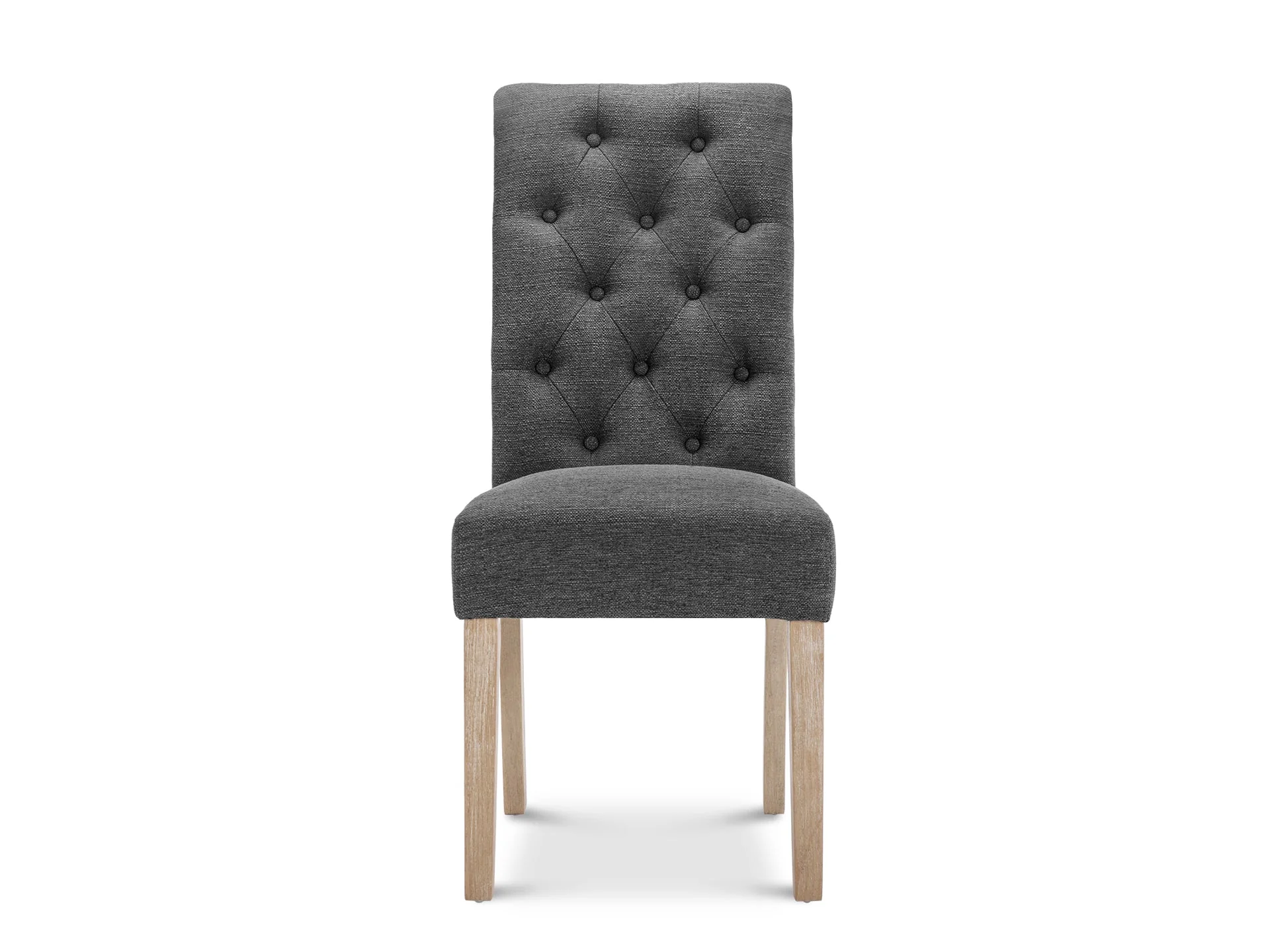 Zoey Upholstered Dining Chair - Set of 2 - Dark Grey - Image 3